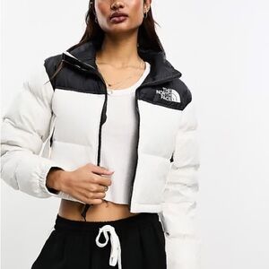 The North Face Nuptse Cropped Down Puffer Jacket